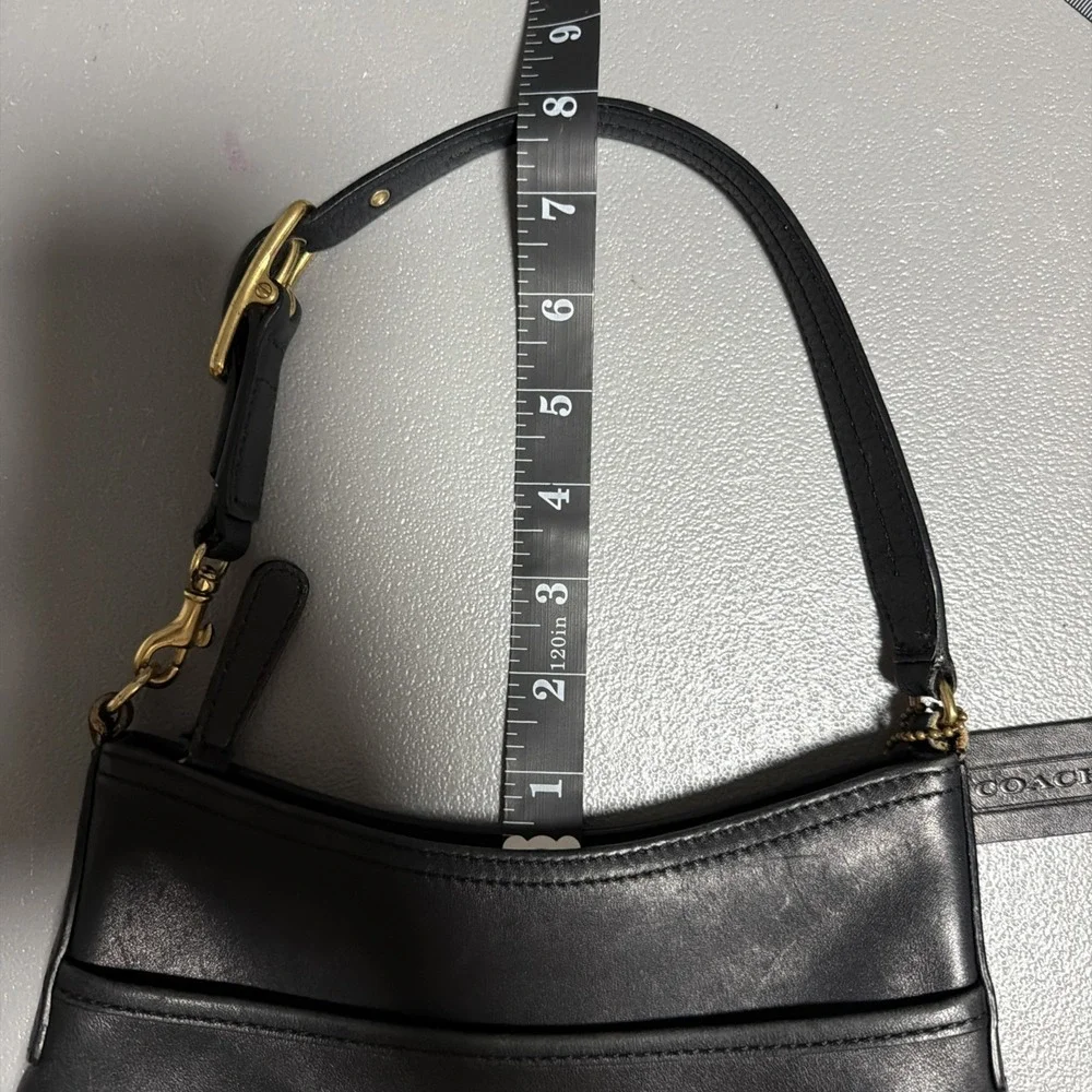 Vintage Coach 9844 Demi Hobo Baguette Hand Bag Leather Purse Black